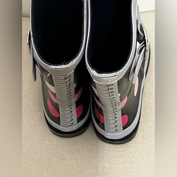 Joules Girl's Waterproof Reflective Welly Polka Dot Print Rain Boots Size 1 - Picture 11 of 12
